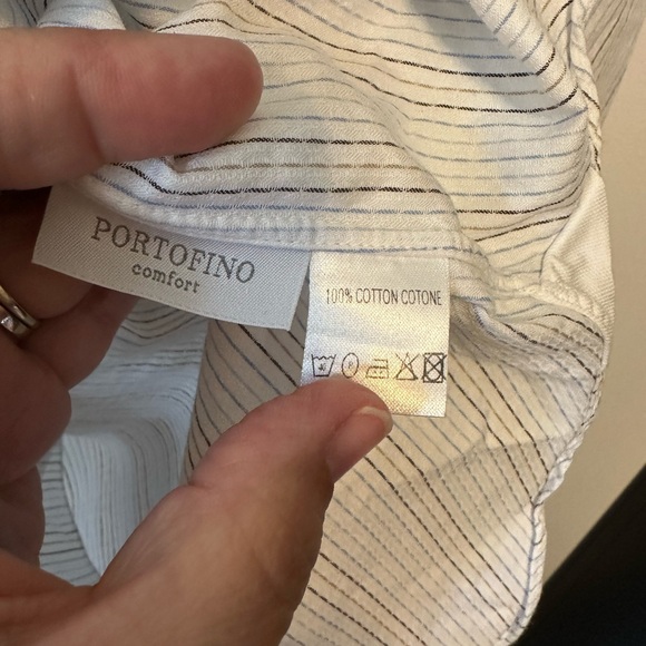 Ermenegildo Zegna Woven Grid Burgundy Check Spread Collar Shirt Size 42/16.5 - Picture 4 of 6